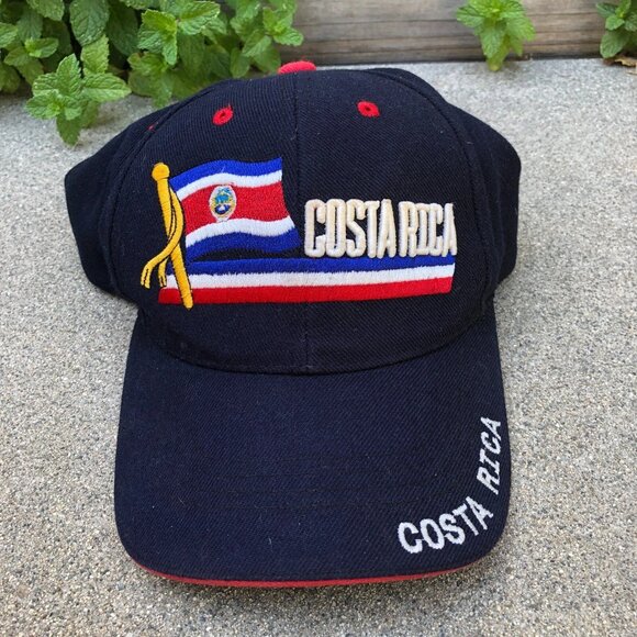 VTG SAM'S CAP Wool Blend COSTA RICA Hat Men's Blue Embroidered Cap - Picture 1 of 6